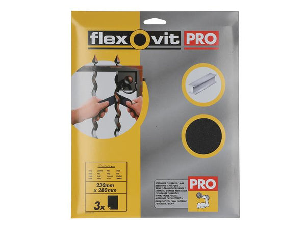 Flexovit Emery Cloth Sanding Sheets 230 x 280mm Fine 120G (3) – – Now available at MTN Shop UK.