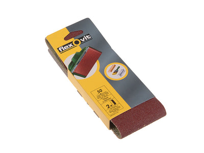 Flexovit Cloth Sanding Belt 457 x 75mm Medium 80G (Pack 2) – – Now available at MTN Shop UK.