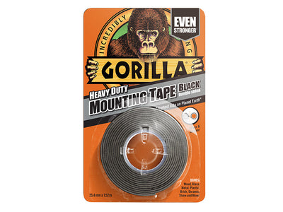 Gorilla Glue Gorilla Heavy-Duty Mounting Tape 25.4mm x 1.52m Black – – Now available at MTN Shop UK.