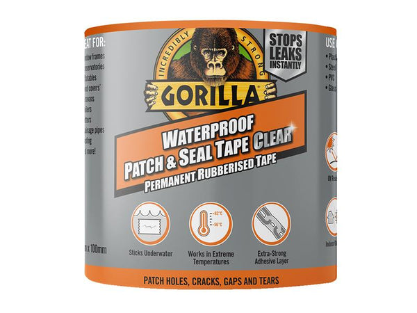 Gorilla Glue Gorilla® Waterproof Patch & Seal Tape 100mm x 2.4m Clear – – Now available at MTN Shop UK.