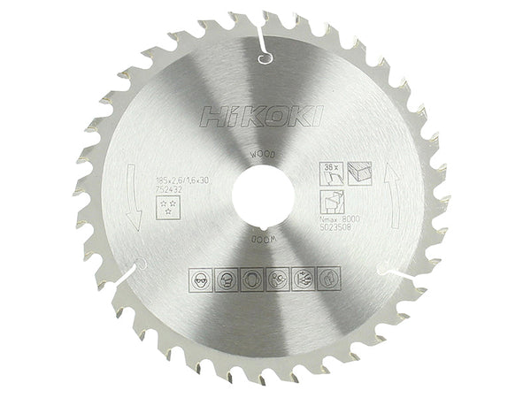 HiKOKI Circular Saw Blade 185 x 30mm x 36T – – Now available at MTN Shop UK.