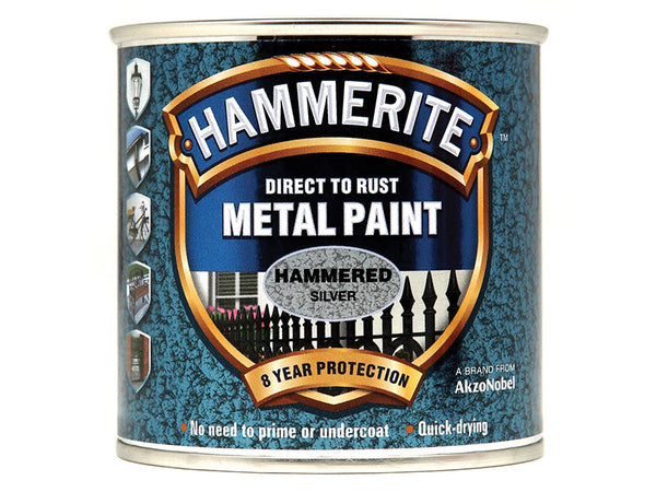 Hammerite Direct to Rust Hammered Finish Metal Paint Silver 250ml – – Now available at MTN Shop UK.