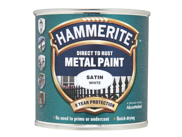 Hammerite Direct to Rust Satin Finish Metal Paint White 250ml – – Now available at MTN Shop UK.