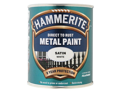 Hammerite Direct to Rust Satin Finish Metal Paint White 750ml – – Now available at MTN Shop UK.