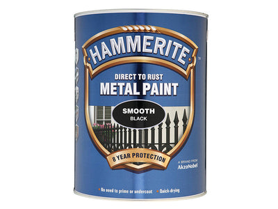 Hammerite Direct to Rust Smooth Finish Metal Paint Black 5 Litre – – Now available at MTN Shop UK.