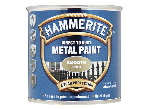 Hammerite Direct to Rust Smooth Finish Metal Paint Gold 250ml – – Now available at MTN Shop UK.