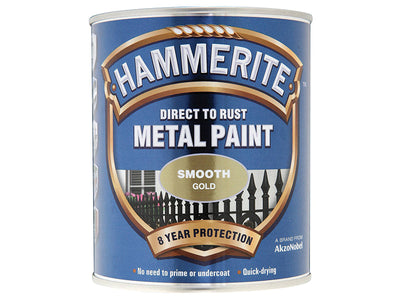Hammerite Direct to Rust Smooth Finish Metal Paint Gold 750ml – – Now available at MTN Shop UK.