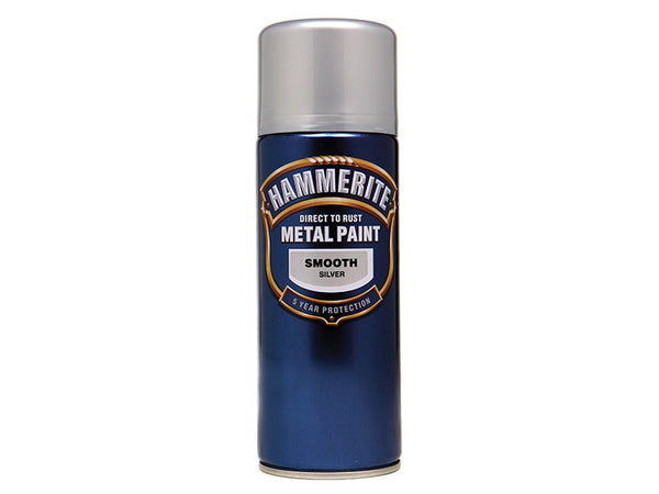 Hammerite Direct to Rust Smooth Finish Aerosol Silver 400ml – – Now available at MTN Shop UK.