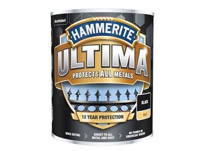 Hammerite Ultima Metal Paint Matt Black 750ml – – Now available at MTN Shop UK.