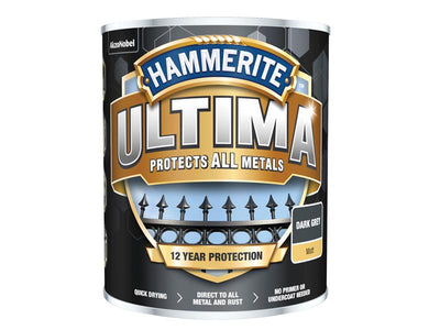 Hammerite Ultima Metal Paint Matt Dark Grey 750ml – – Now available at MTN Shop UK.