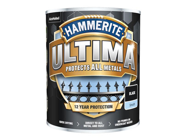 Hammerite Ultima Metal Paint Smooth Black 750ml – – Now available at MTN Shop UK.