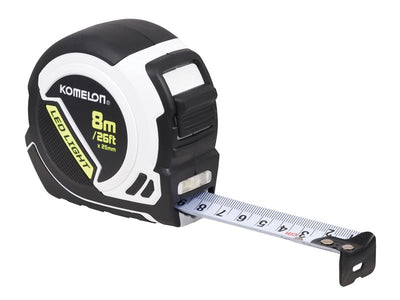 Komelon LED LIGHT Tape Measure 8m/26ft (Width 25mm) – – Now available at MTN Shop UK.