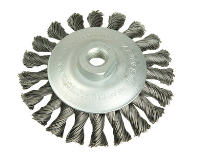 Lessmann Conical Knot Brush 100mm M14 Bore, 0.35 Steel Wire – – Now available at MTN Shop UK.
