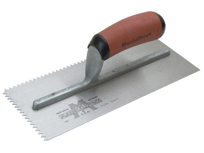Marshalltown M701SD V 3/16in Notched Trowel DuraSoft® Handle 11 x 4.1/2in – – Now available at MTN Shop UK.