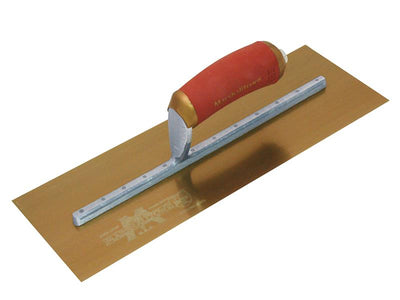 Marshalltown MPB145GSD Pre-Worn PermaShape® Finishing Gold S/S Trowel DuraSoft® 14 x 5in – – Now available at MTN Shop UK.