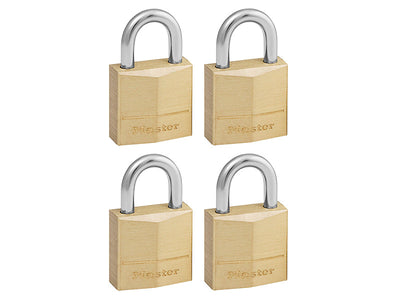 Master Lock Solid Brass 20mm Padlock 3-Pin - Keyed Alike x 4 – – Now available at MTN Shop UK.