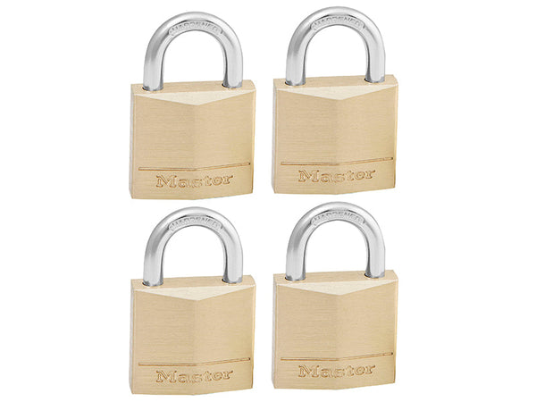 Master Lock Solid Brass 30mm Padlock 4-Pin - Keyed Alike x 4 – – Now available at MTN Shop UK.