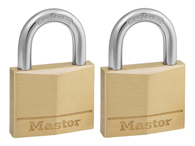 Master Lock Solid Brass 40mm Padlock 4-Pin - Keyed Alike x 2 – – Now available at MTN Shop UK.