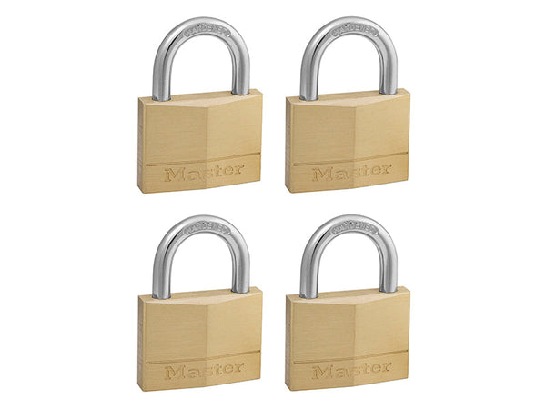 Master Lock Solid Brass 50mm Padlock 5-Pin - Keyed Alike x 4 – – Now available at MTN Shop UK.