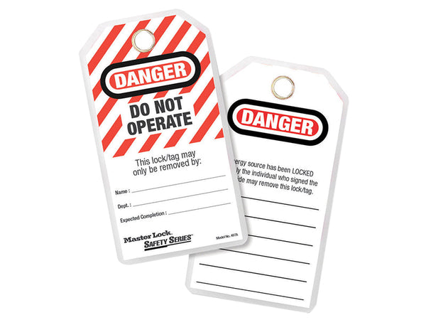 Master Lock No. 497A Heavy-Duty Safety Tags (12) - DANGER DO NOT OPERATE – – Now available at MTN Shop UK.