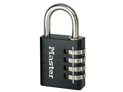 Master Lock Black Finish 40mm 4-Digit Combination Padlock – – Now available at MTN Shop UK.
