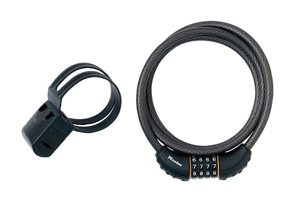 Master Lock Black Braided Steel Combination Cable 1.8m x 10mm – – Now available at MTN Shop UK.