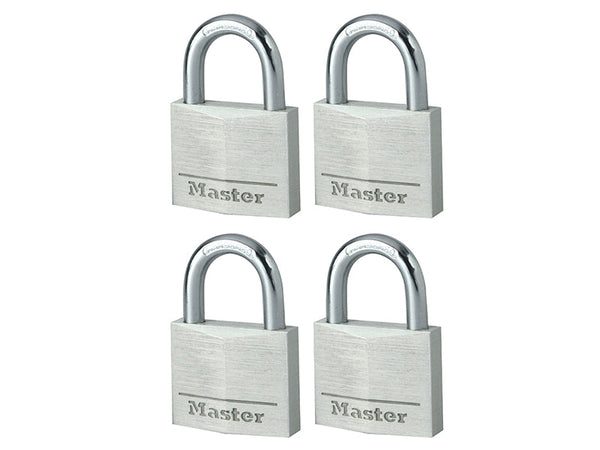Master Lock Aluminium 40mm Padlock 4-Pin - Keyed Alike x 4 – – Now available at MTN Shop UK.
