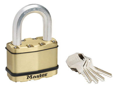 Master Lock Excell™ Brass Finish 64mm Padlock 5-Pin - 38mm Shackle – – Now available at MTN Shop UK.