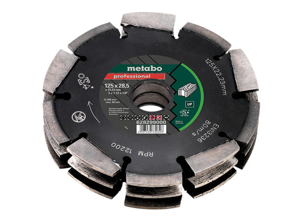 Metabo 3 Row Professional UP Universal Wall Chaser Blade 125 x 28.5 x 22.23mm – – Now available at MTN Shop UK.