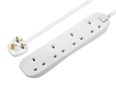 Masterplug Extension Lead 240V 4-Gang 13A White 2m – – Now available at MTN Shop UK.