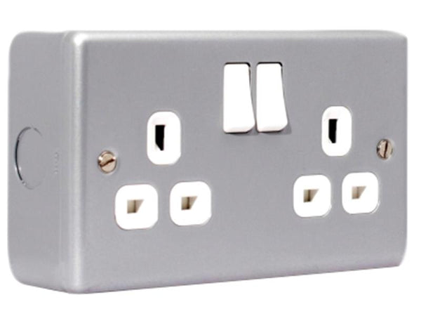 Masterplug Metal Clad Switched Socket 2-Gang 13A – – Now available at MTN Shop UK.