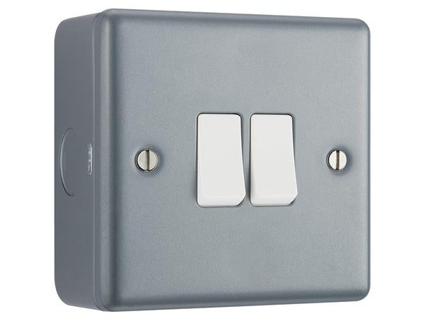 Masterplug Metal Clad 2-Gang 2-Way Light Switch – – Now available at MTN Shop UK.