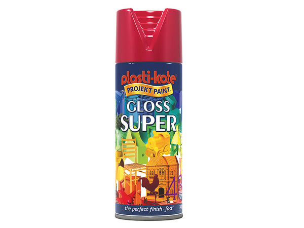 PlastiKote Gloss Super Spray Bright Red 400ml – – Now available at MTN Shop UK.