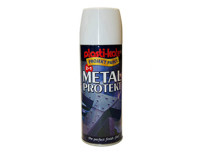 PlastiKote Metal Protekt Spray Gloss White 400ml – – Now available at MTN Shop UK.