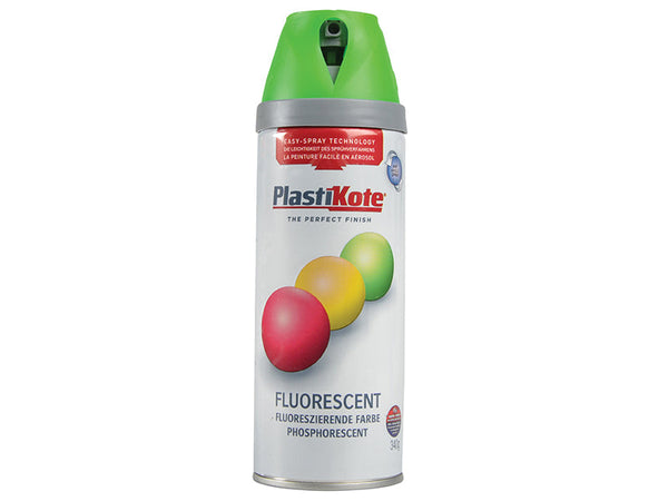 PlastiKote Twist & Spray Fluorescent Green 400ml – – Now available at MTN Shop UK.