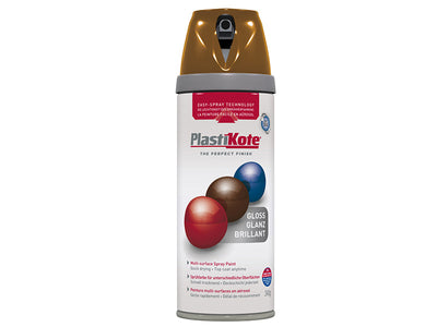 PlastiKote Twist & Spray Gloss Chestnut Brown 400ml – – Now available at MTN Shop UK.