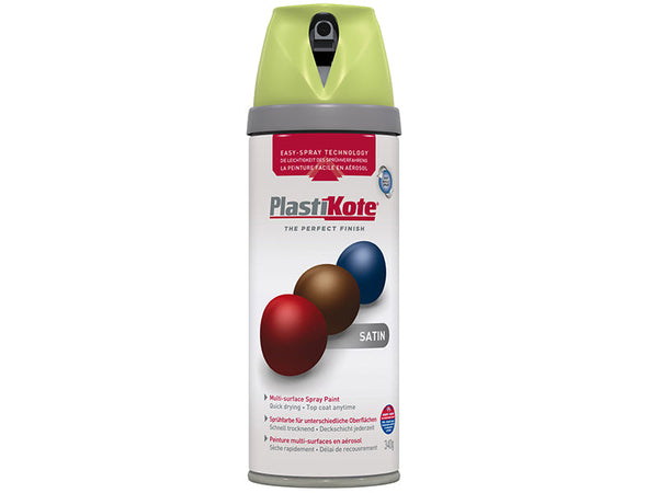 PlastiKote Twist & Spray Satin Pistachio 400ml – – Now available at MTN Shop UK.