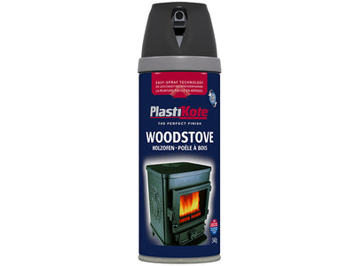 PlastiKote Twist & Spray Woodstove Paint Black 400ml – – Now available at MTN Shop UK.