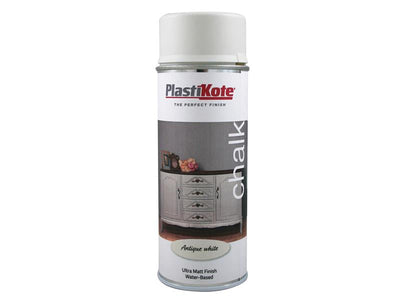 PlastiKote Chalk Finish Spray Antique White 400ml – – Now available at MTN Shop UK.
