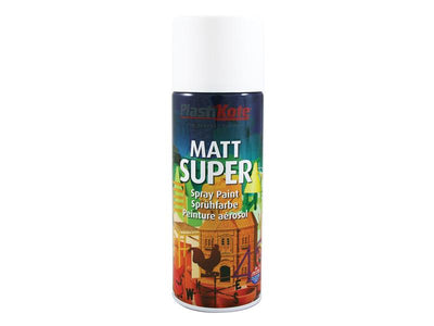PlastiKote Super Spray Matt White RAL 9016 400ml – – Now available at MTN Shop UK.