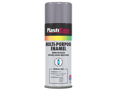 PlastiKote Multi Purpose Enamel Spray Paint Gloss Grey 400ml – – Now available at MTN Shop UK.