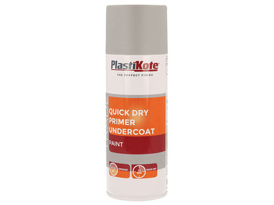PlastiKote Trade Quick Dry Primer Spray Grey 400ml – – Now available at MTN Shop UK.