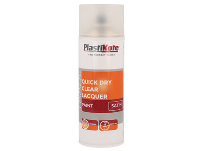 PlastiKote Trade Quick Dry Clear Lacquer Spray Satin 400ml – – Now available at MTN Shop UK.