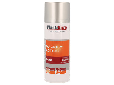 PlastiKote Trade Quick Dry Acrylic Spray Paint Gloss Silver 400ml – – Now available at MTN Shop UK.