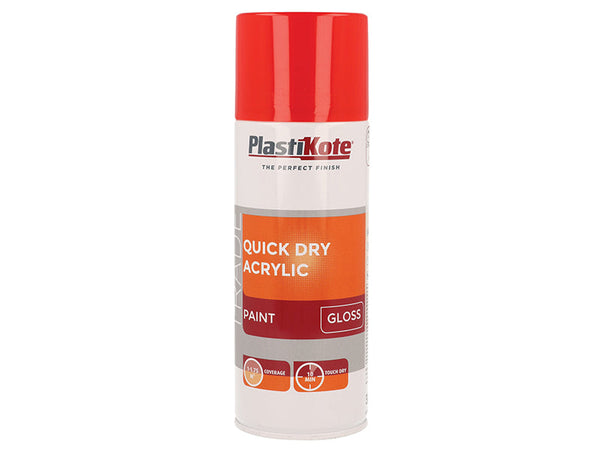 PlastiKote Trade Quick Dry Acrylic Spray Paint Gloss Red 400ml – – Now available at MTN Shop UK.