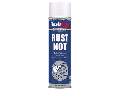 PlastiKote Rust Not Spray Matt White 500ml – – Now available at MTN Shop UK.
