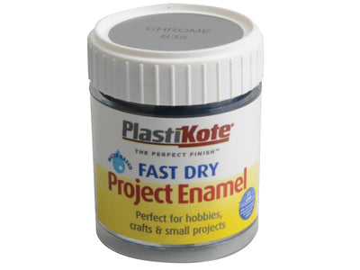 PlastiKote Fast Dry Enamel Paint B35 Bottle Chrome 59ml – – Now available at MTN Shop UK.