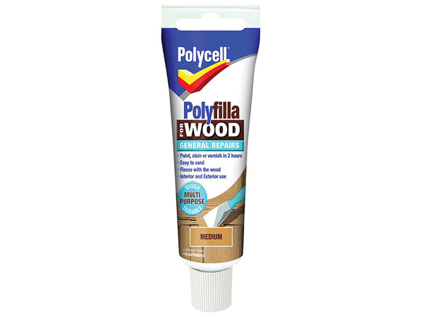 Polycell Polyfilla For Wood General Repairs Tube Medium 75g – – Now available at MTN Shop UK.