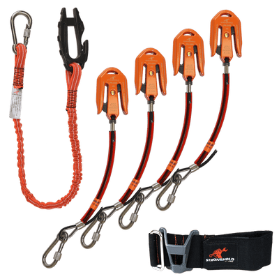 Stronghold Tool Tether Kit – The Quick-Switch® system is the first and only tool tethering solution on the market that allows switching tools from one location to another without leaving open the possibility for a drop. – Now available at MTN Shop UK.