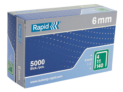 Rapid 140/6 6mm Galvanised Staples (Box 5000) – – Now available at MTN Shop UK.